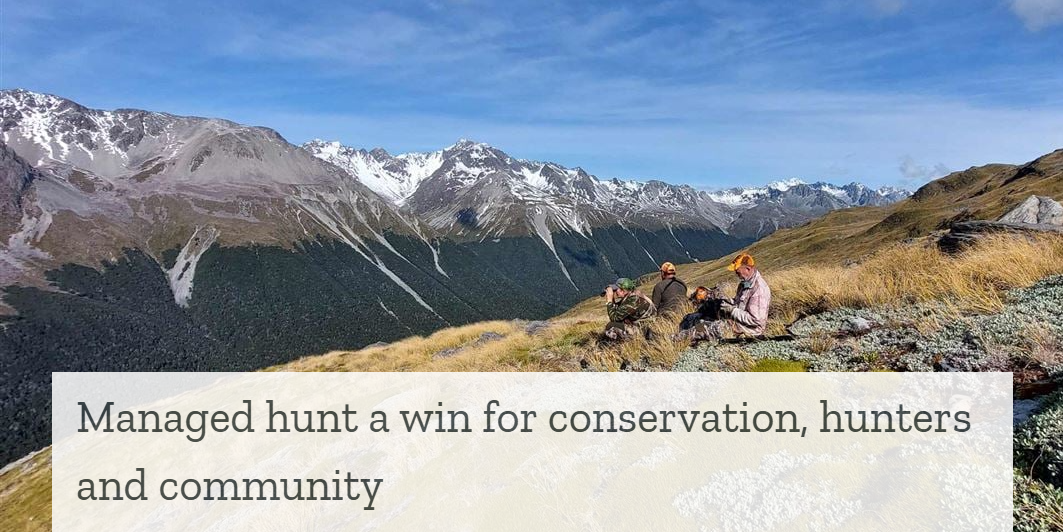 Managed hunt, a win for conservation, hunters and community